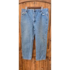 Vintage Roebucks & Co. Jeans Mens 40x29 Light Wash Blue Denim Regular Fit Baggy